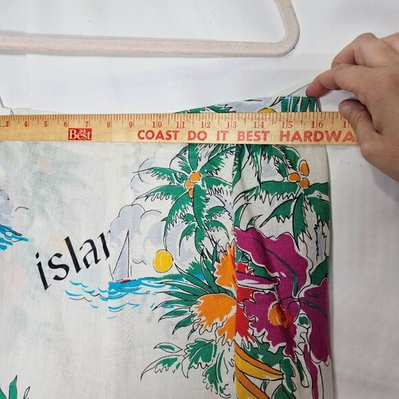 Vintage Carole Little Saint-Tropez West Tropical Print Skirt‎ 70s 80s Tiered 8 - Picture 11 of 15